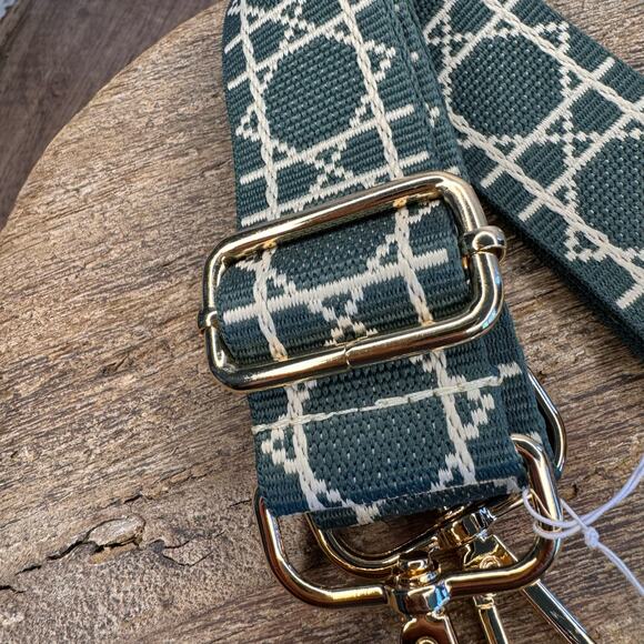 Teal Purse Strap FAST SHIP Winter Blue Bag Strap Crossbody Guitar Strap - Picture 4 of 4